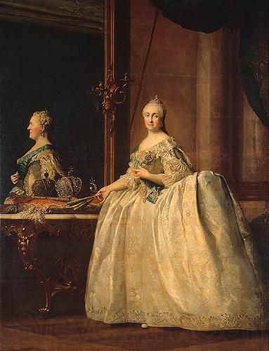 unknow artist Catherine II of Russia in the mirror Spain oil painting art